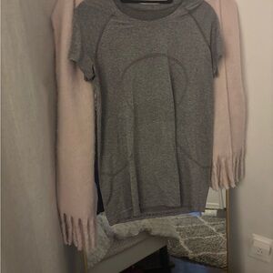 Lululemon Gray Short Sleeve Running Top